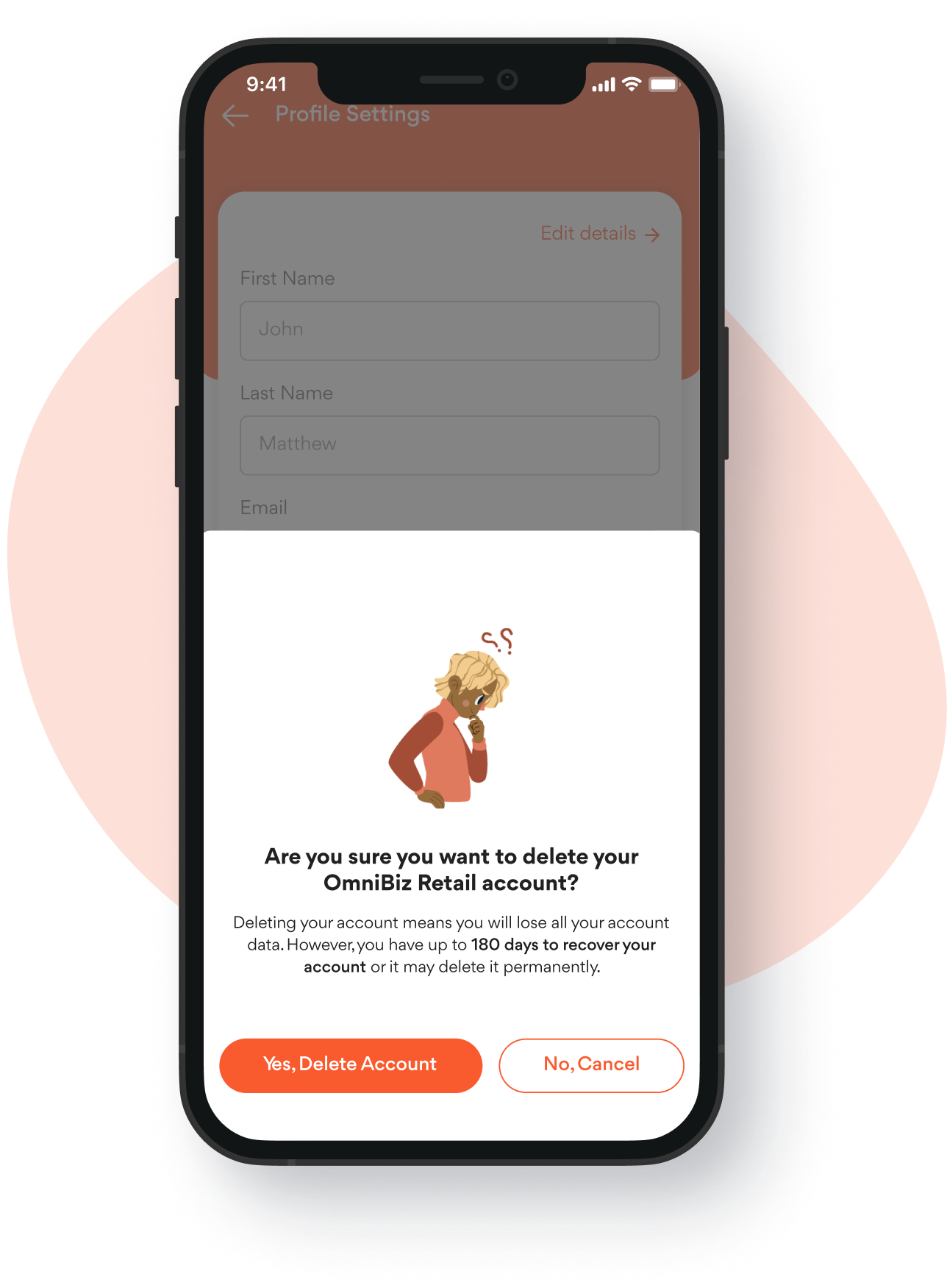 Hero image for account deletion